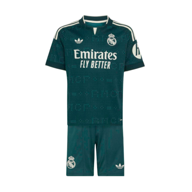 2026-27 Real Madrid Away Kids Soccer Kits Shirt With Shorts